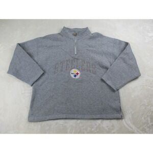 VINTAGE Pittsburgh Steelers Sweater‎ Womens Large Gray Pro Player NFL Football*